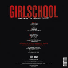 Load image into Gallery viewer, Girlschool - Live From The Camden Palace - 1LP - Red &amp; lack Splatter Vinyl  [Record Store Day 2026]
