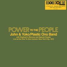 Cargar imagen en el visor de la galería, John &amp; Yoko Ono/Plastic Ono Band with Elephant&#39;s Memory and Special Guests - Power To The People - Live at the One To One Concert, New York City, 1972 - 12&quot; 180g Yellow Vinyl  [Record Store Day 2025]
