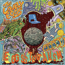 Cargar imagen en el visor de la galería, The Lovely Eggs - Eggsistentialism Indies Transparent Blue with Coffee Splatter Vinyl LP
