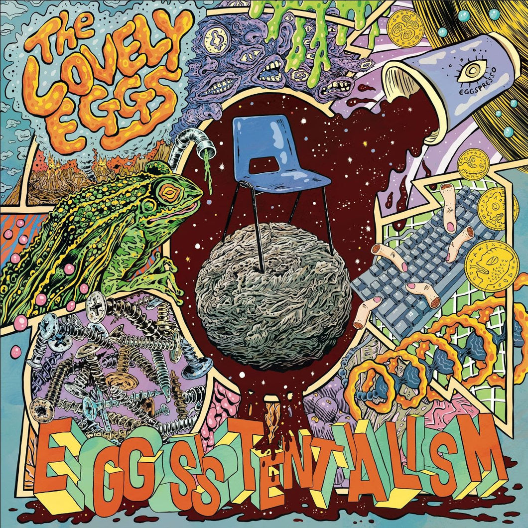 The Lovely Eggs - Eggsistentialism Indies Transparent Blue with Coffee Splatter Vinyl LP