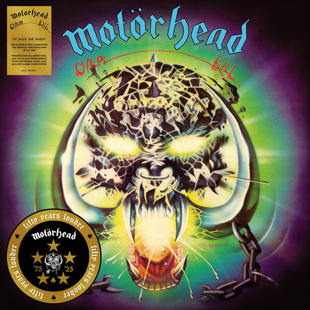 Motorhead - Overkill 50th Anniversary Ltd Dark Blue & Black Splatter Vinyl LP