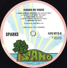 画像をギャラリービューアに読み込む, Sparks - Kimono My House Vinyl LP
