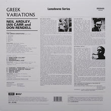Cargar imagen en el visor de la galería, Neil Ardley / Ian Carr / Don Rendell – Greek Variations &amp; Other Aegean Exercises Vinyl LP
