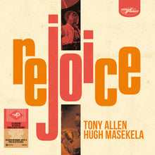 Cargar imagen en el visor de la galería, Tony Allen &amp; Hugh Masekela - Rejoice Orange, White And Pink Splatter Vinyl LP
