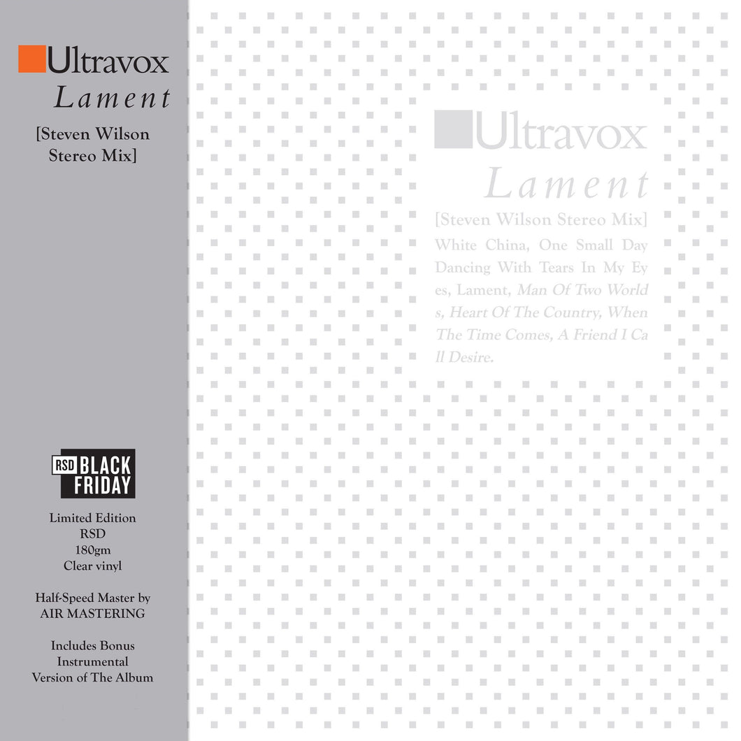 Ultravox - Lament [Steven Wilson Stereo Mix] - 2CD  [RSD Black Friday 2024]