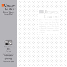 画像をギャラリービューアに読み込む, Ultravox - Lament [Steven Wilson Stereo Mix] - 2LP - Clear Vinyl  [RSD Black Friday 2024]
