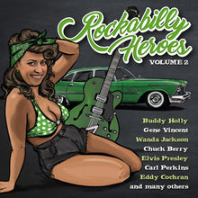 Load image into Gallery viewer, Various Artists - Rockabilly Heroes Vol. 2 - 1LP - Transparent Green Vinyl  [Record Store Day 2025]
