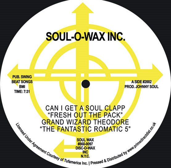 Grand Wizard Theodore, The Fantastic Romantic 5 - Can I Get A Soul Clap 'Fresh Out The Pack Vinyl 12